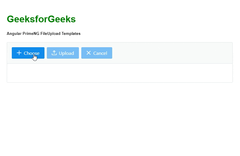 Angular PrimeNG FileUpload Templates