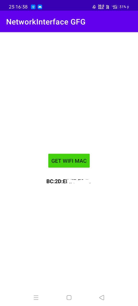 How to Get the MAC of an Android Device using NetworkInterface Class