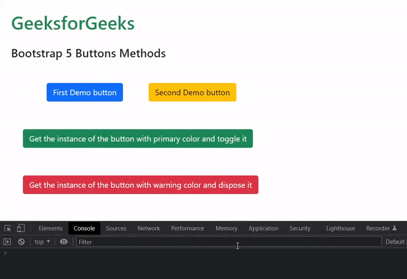 Bootstrap 5 Button Methods