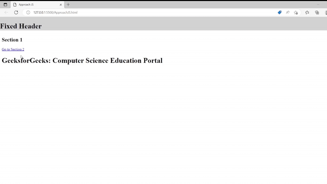 Offsetting an anchor to adjust for fixed header