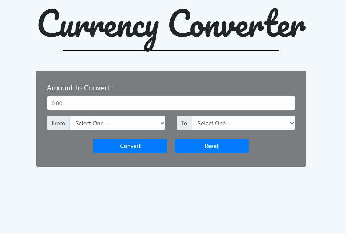 Currency Converter in JavaScript