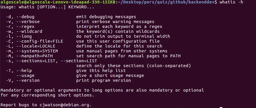 whatis Command in Linux with Examples - GeeksforGeeks