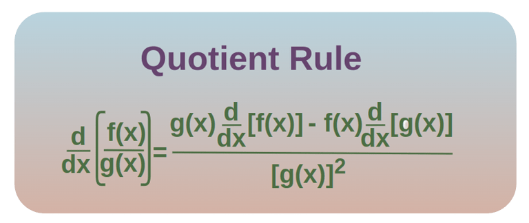 Quotient Rule: Definition, Formula, Proof, Examples, and FAQs