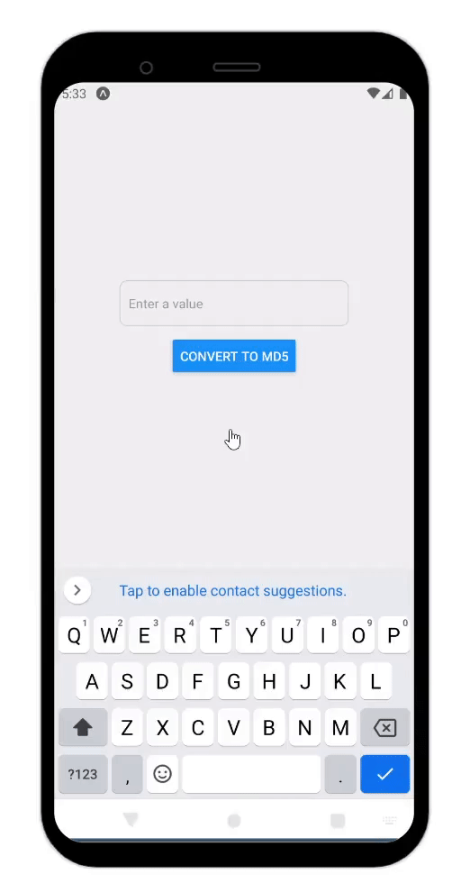 How to Convert Input Value in Md5 using React Native ?