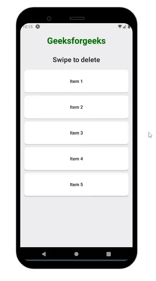 Delete an Element on Swipe in React Native