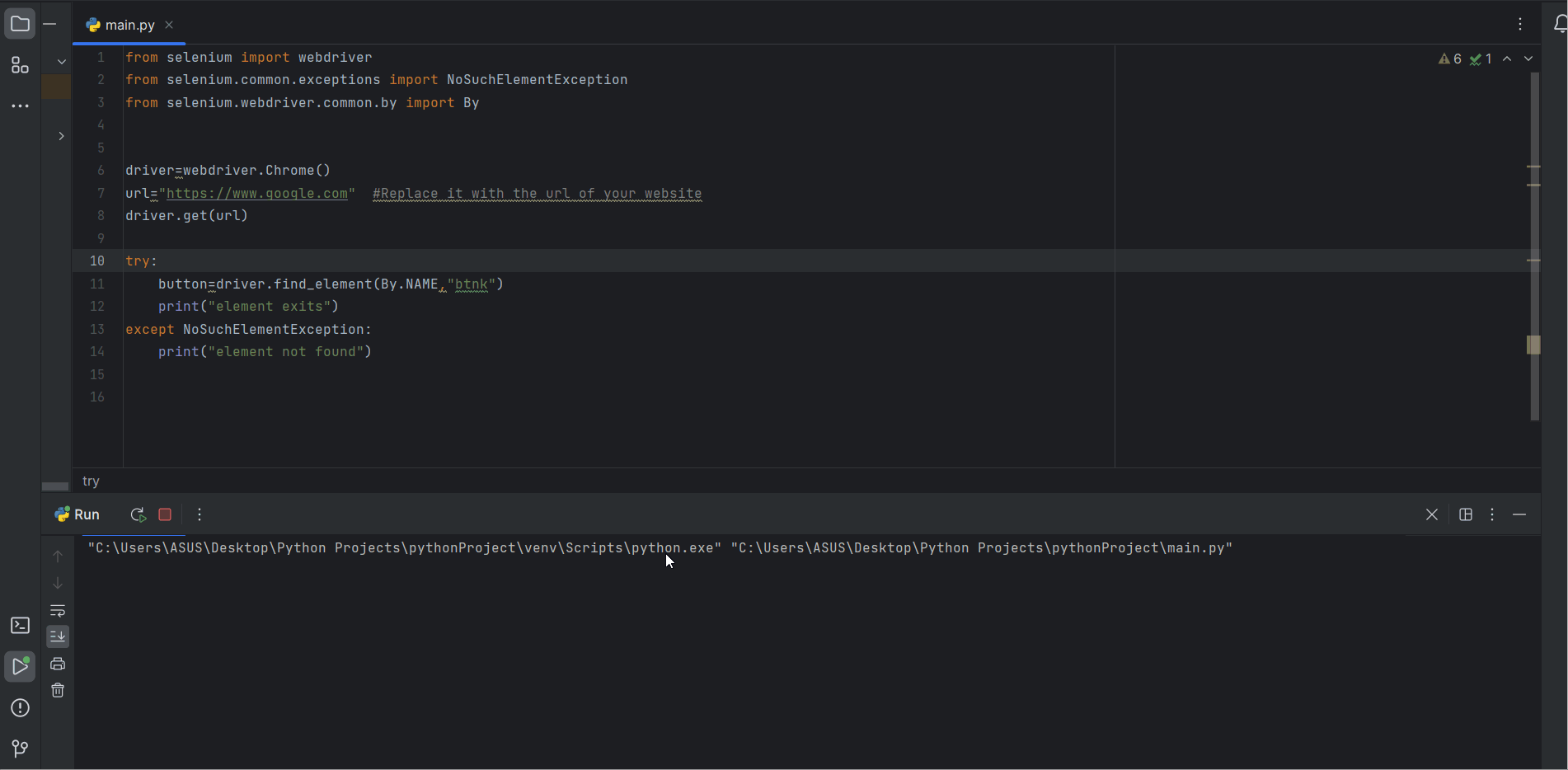 How to check if an element exists with Python Selenium?