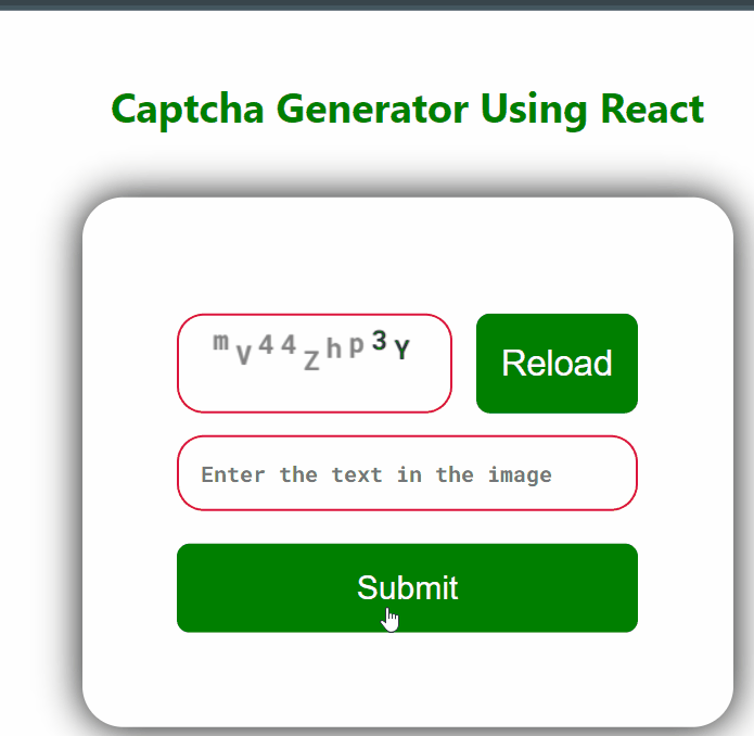 Build a Captcha Generator Using ReactJs