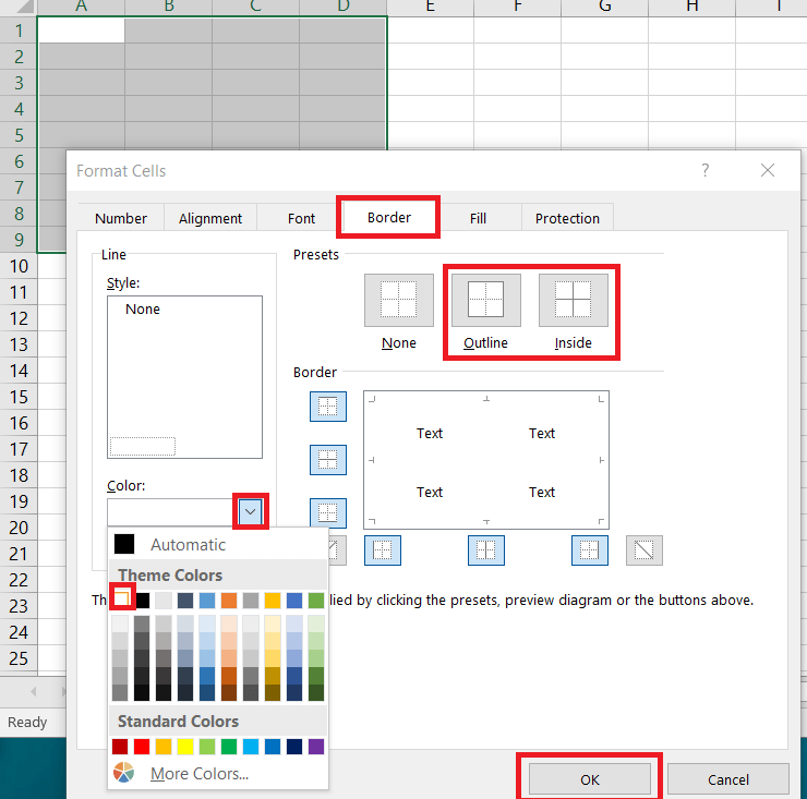 How to Remove Grid lines in Excel