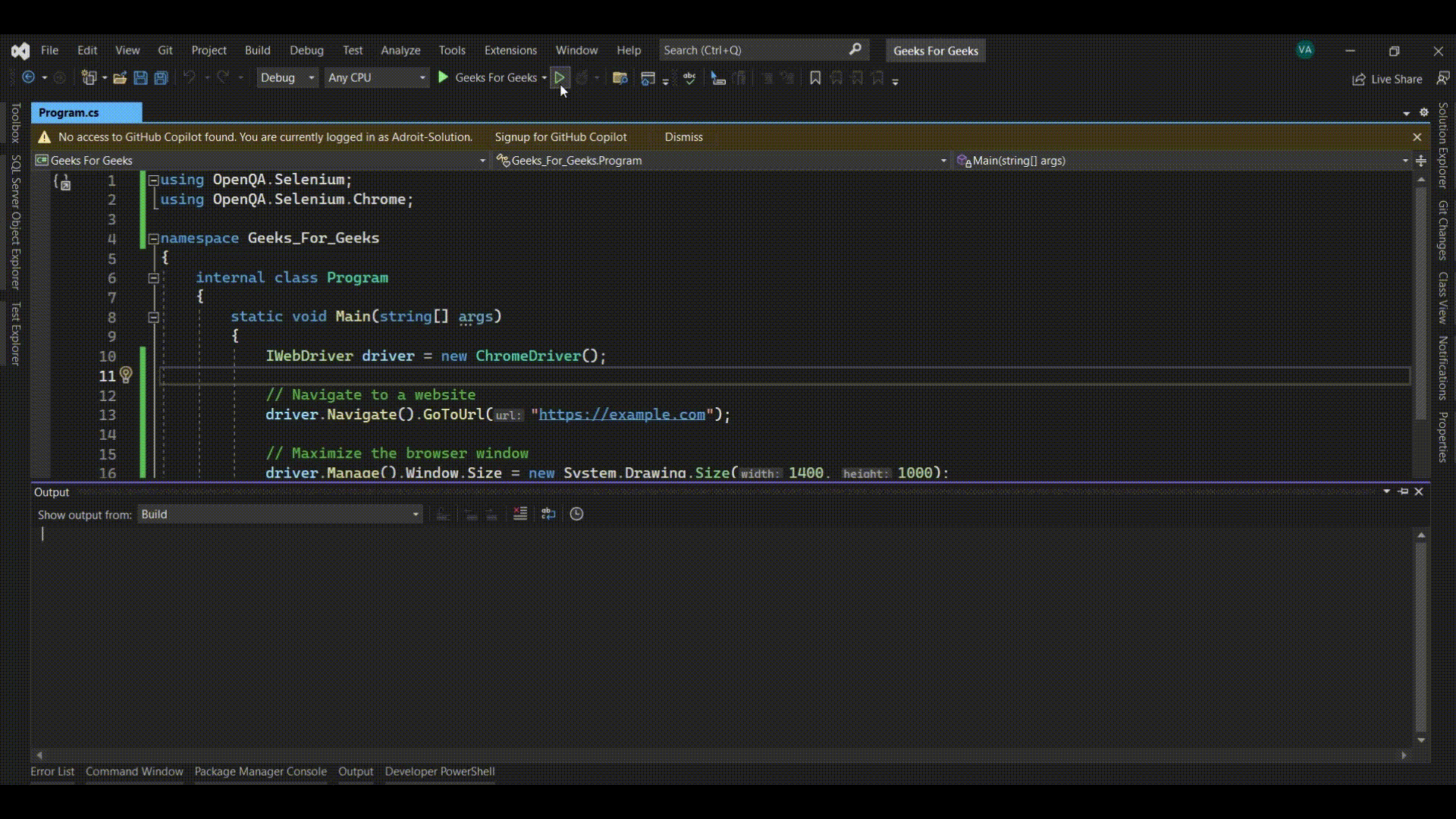Maximize window with selenium in C