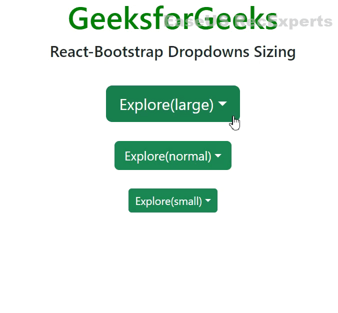 ReactBootstrap Dropdowns Sizing
