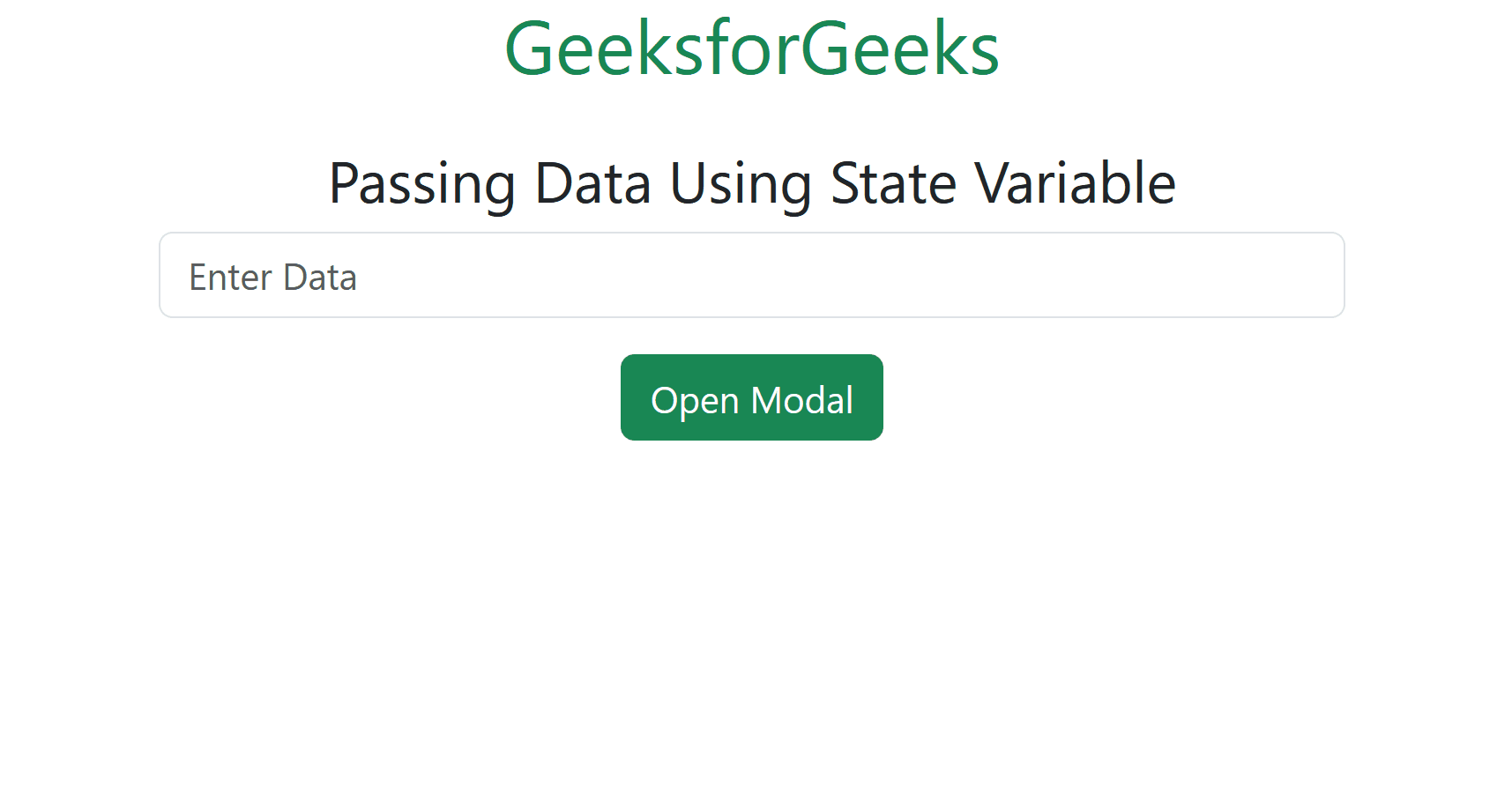 How to pass data to a React Bootstrap modal?