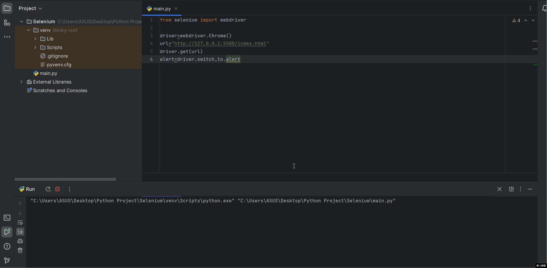 Selenium DriverHandling Alerts