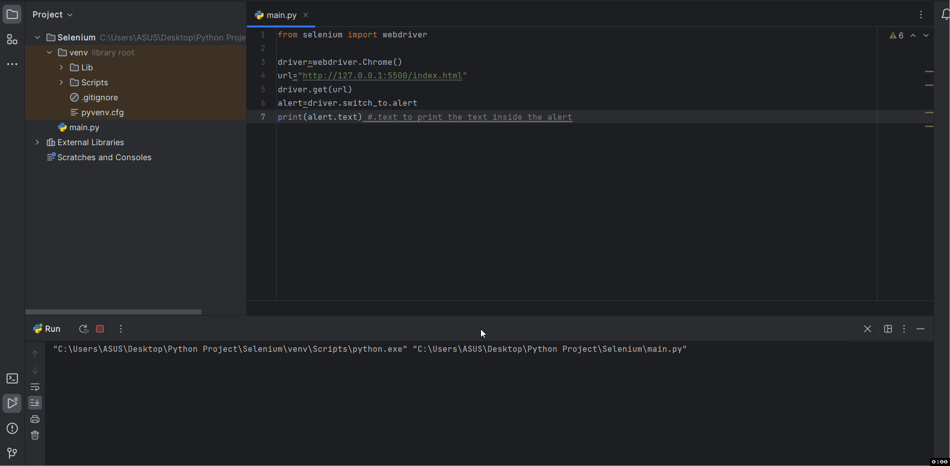 Selenium DriverHandling Alerts