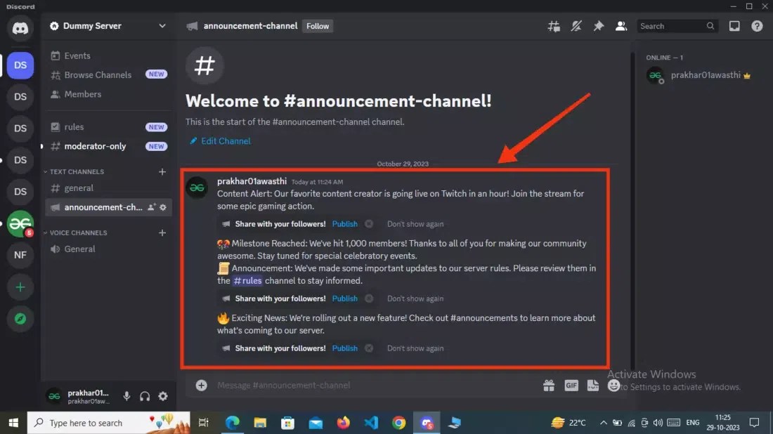 How to Make an Announcement Channel on Discord