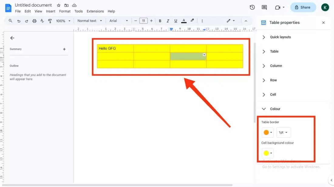 How to Fill a Table with Color in Google Docs A StepbyStep Guide