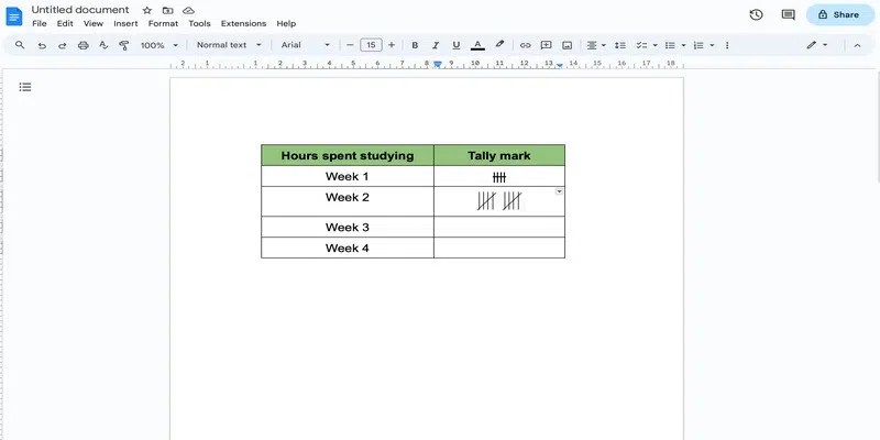How To Do Tally Marks In Google Docs | GeeksforGeeks
