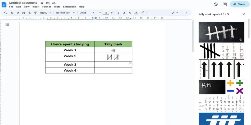 How To Do Tally Marks In Google Docs | GeeksforGeeks