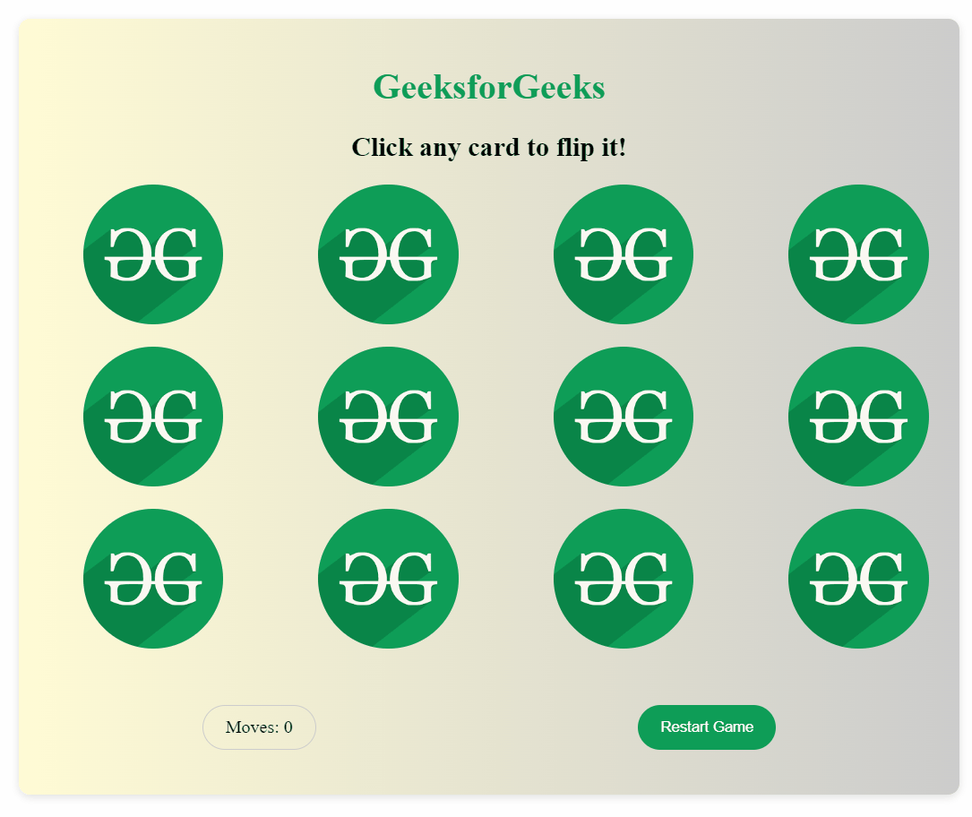 Build a Memory Card Game Using HTML CSS and JavaScript