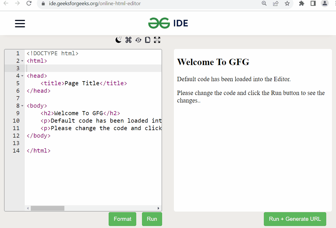 HTML Online Compiler