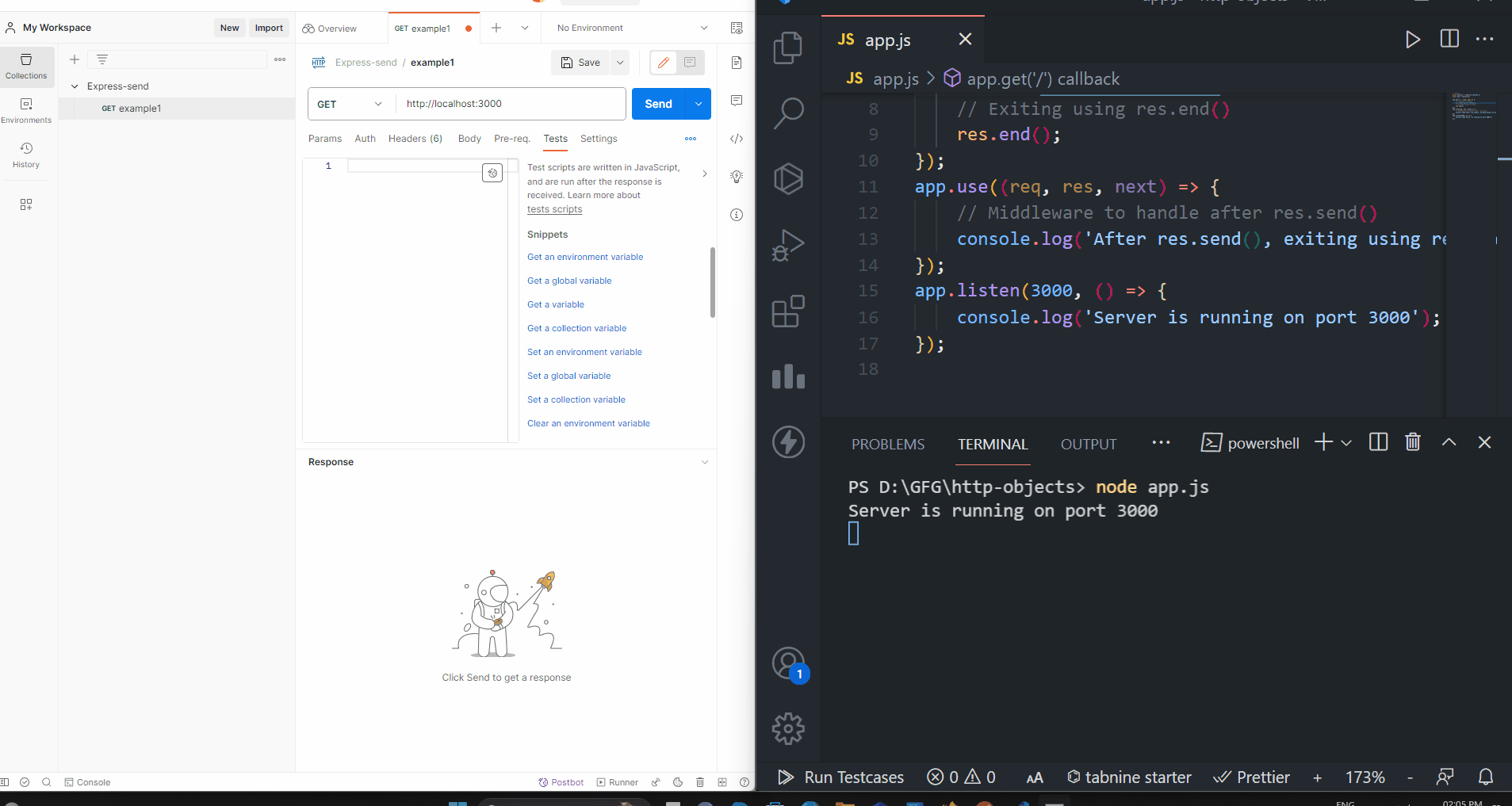 How to Exit after res.send() in Express JS
