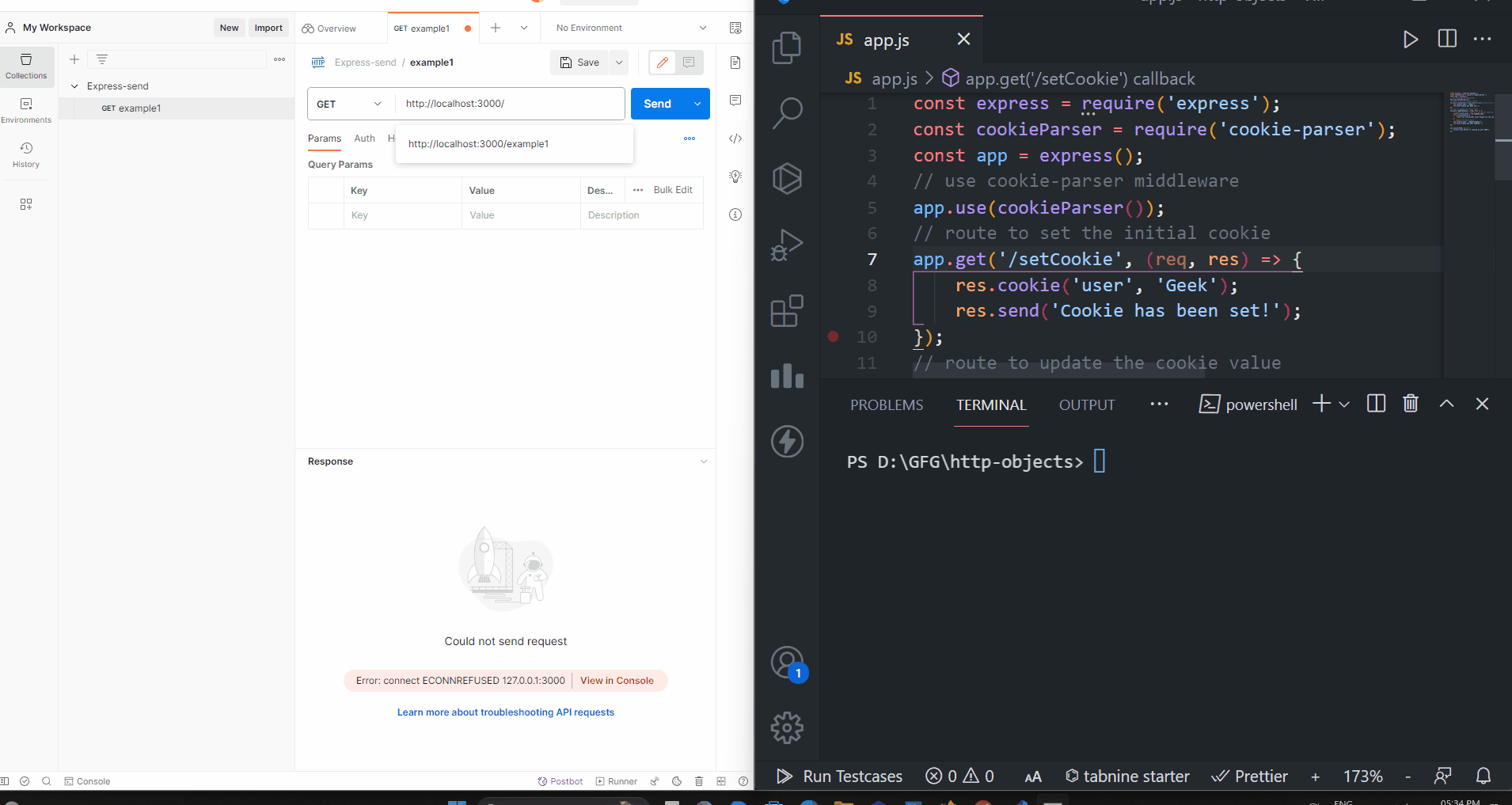 How to manipulate cookies by using ‘Response.cookie()’ in Express?