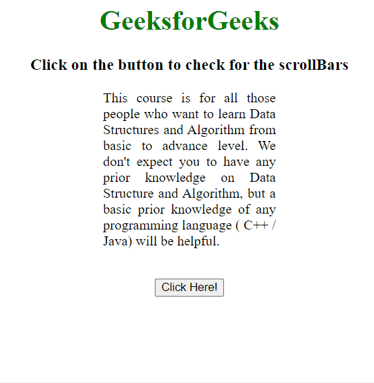Check whether HTML element has scrollbars using JavaScript
