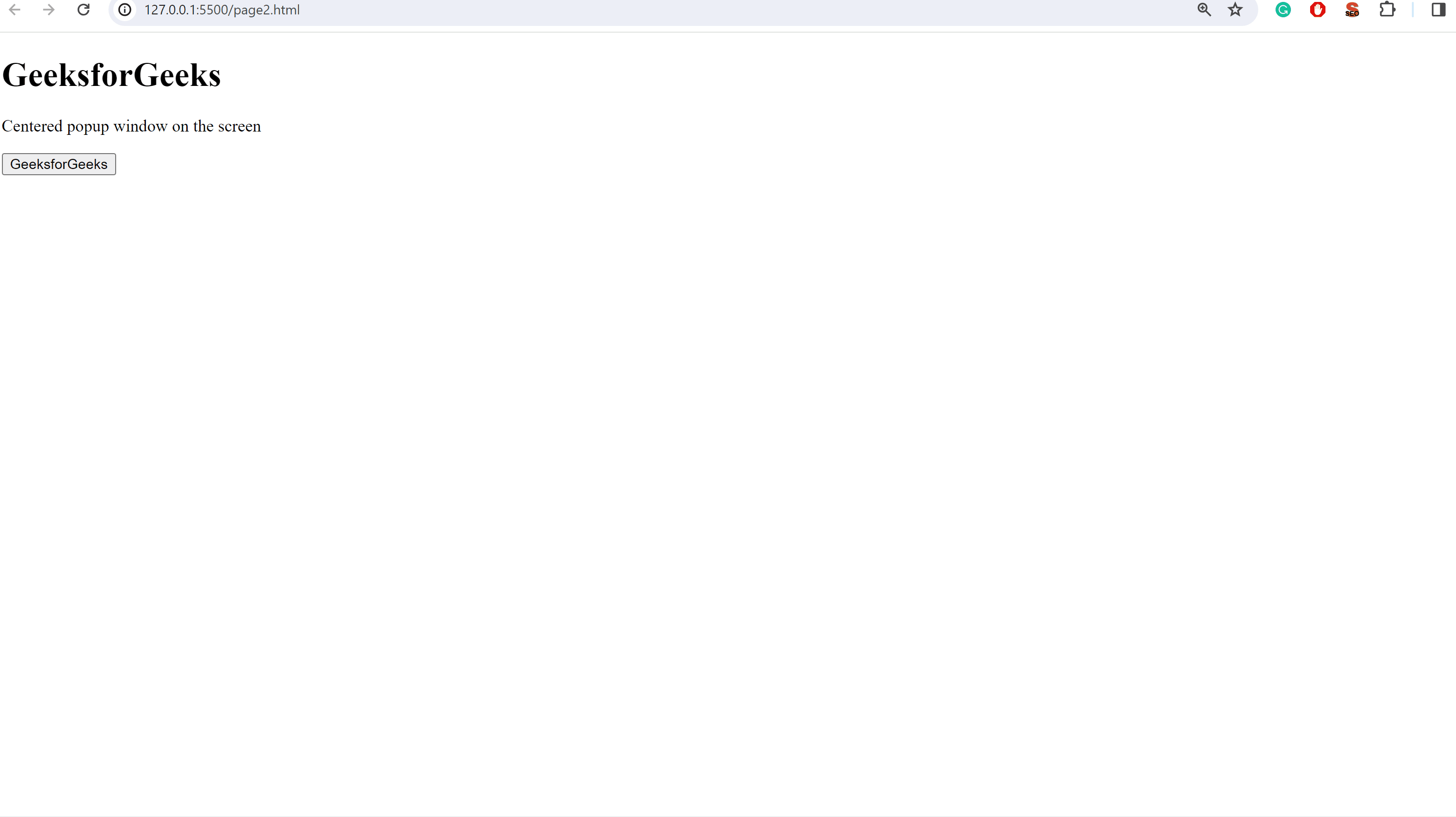 How to center a popup window on screen?