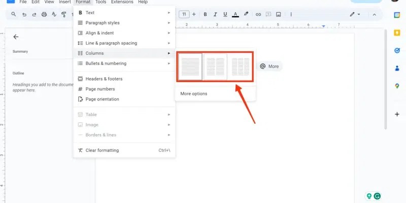How to Make Two Columns in Google Docs - GeeksforGeeks