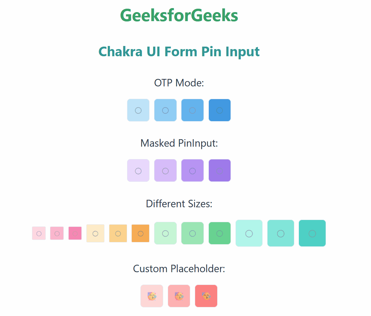 Chakra UI Form Pin Input