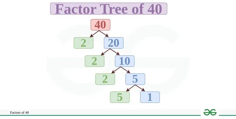 Factors of 40 | GeeksforGeeks