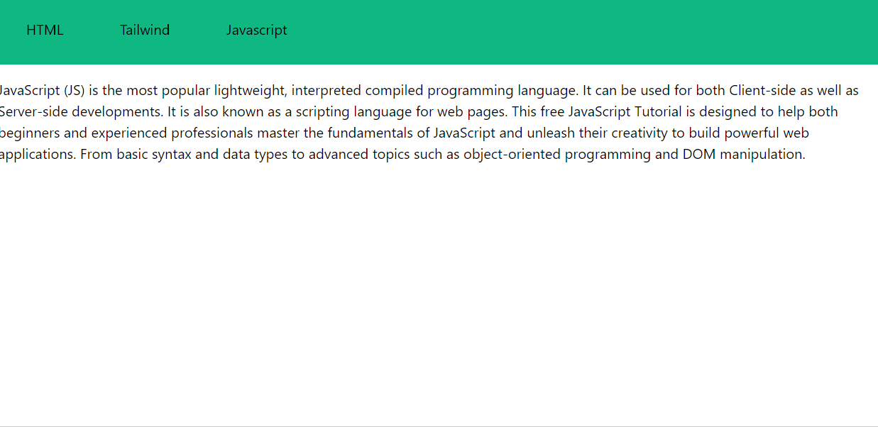 How to Change Tabs Horizontally on Hover with Tailwind CSS and