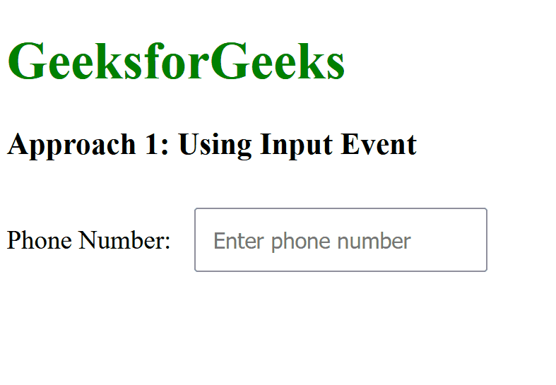How to Display a Placeholder for Phone Numbers in jQuery ?