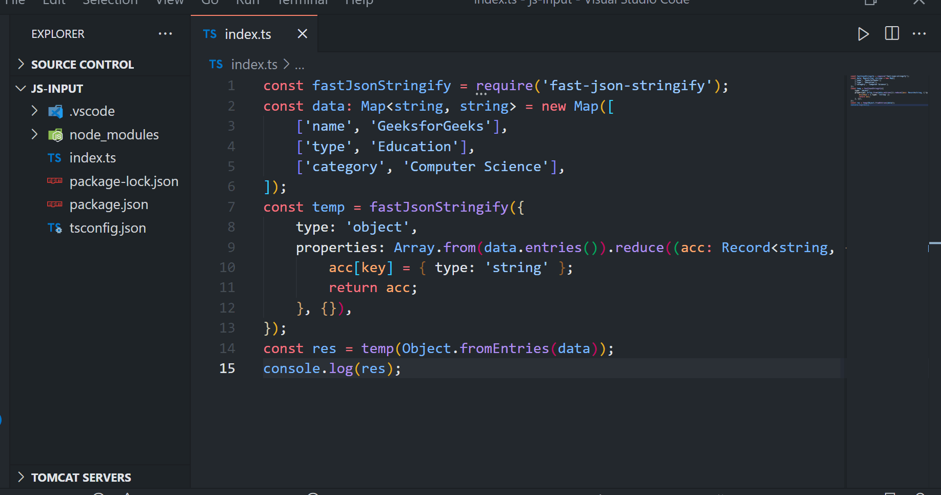 How to Convert Map to JSON in TypeScript ?