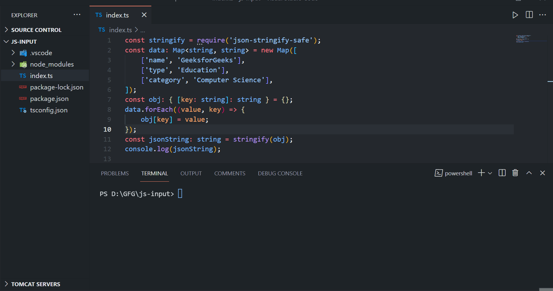 How to Convert Map to JSON in TypeScript ?