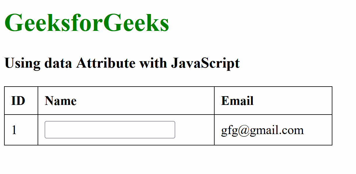 How to Add Input Field inside Table Cell in HTML ?