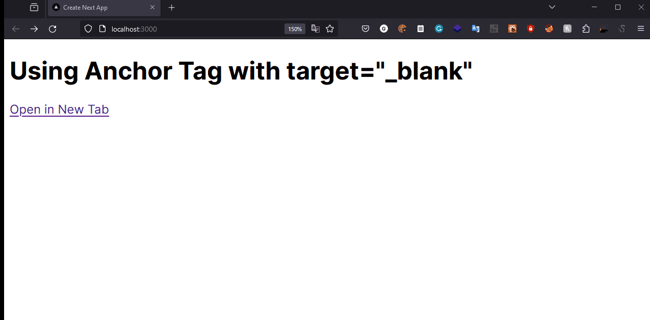 How to Open a Link in a New Tab in NextJS?