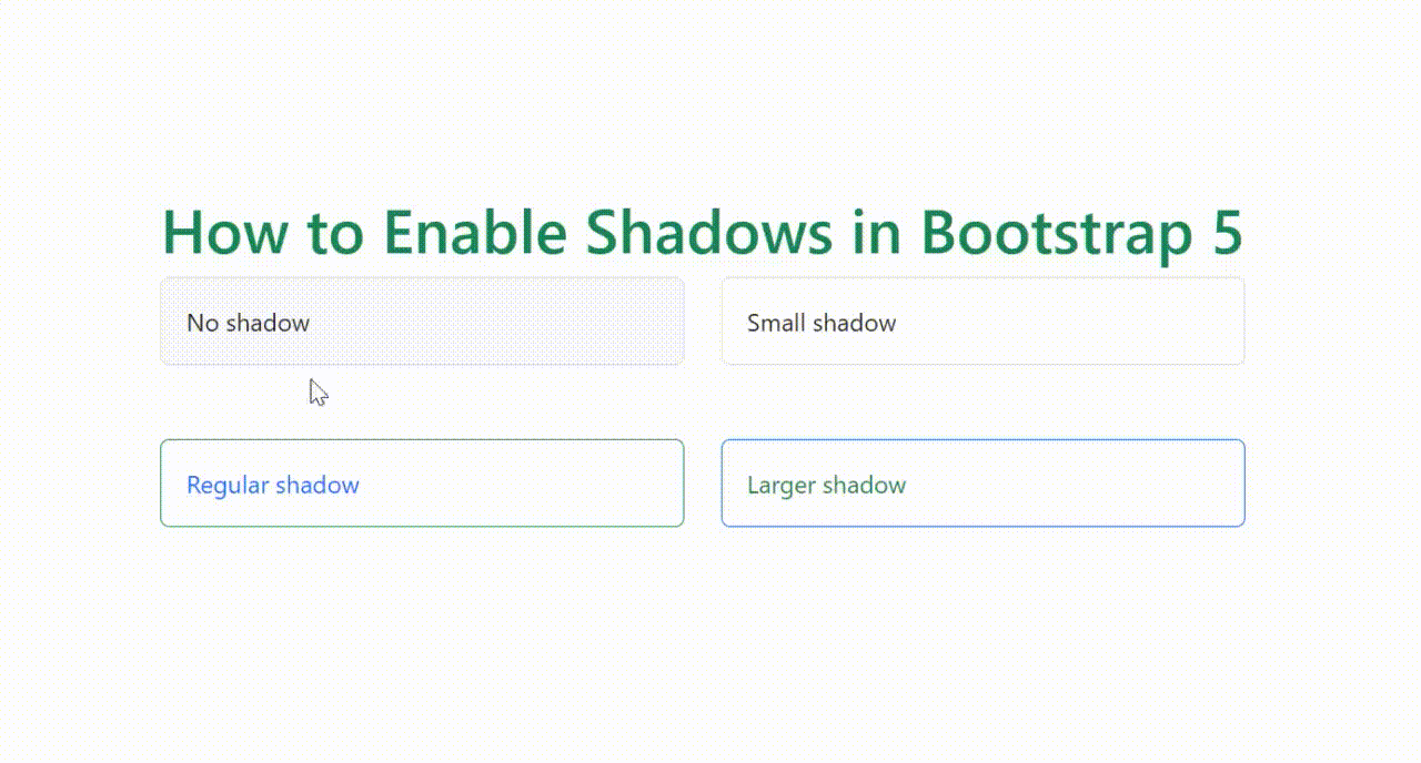How to Enable Shadows in Bootstrap ?