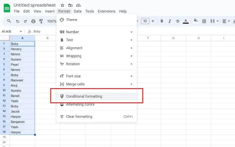 How to Highlight Duplicates in Google Sheet