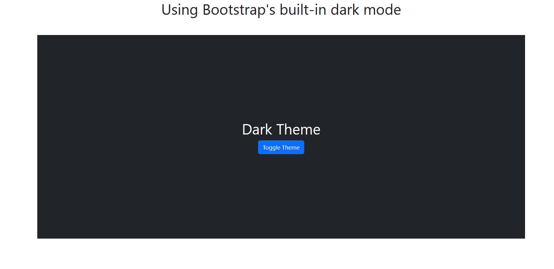 How to Create Dark/Light Theme in Bootstrap with React?