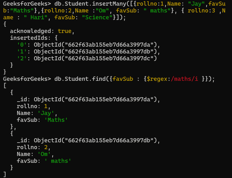 MongoDB Query with Case Insensitive Search