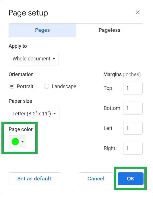 How to Change Page Color in Google Docs
