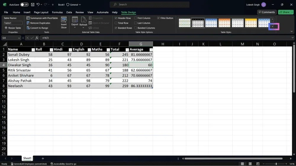 How to Remove Table Formatting in Excel