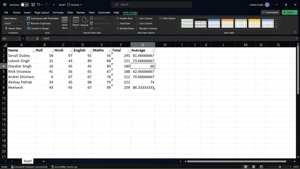 How to Remove Table Formatting in Excel