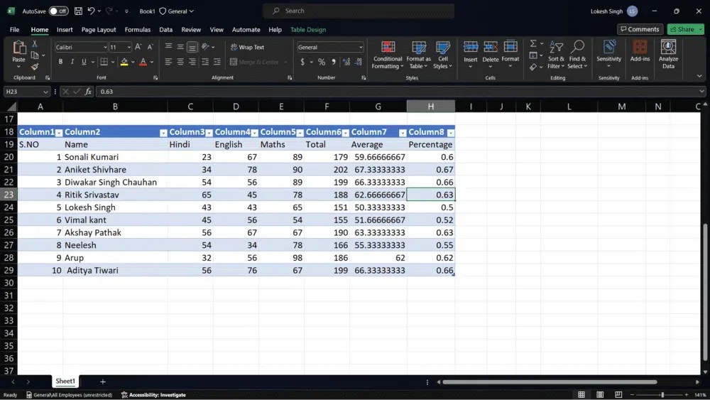 How to Remove Table Formatting in Excel