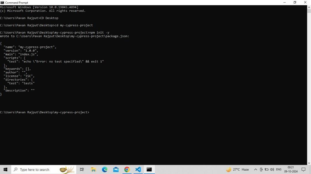 How to move Cypress folder from the Root of the Project?
