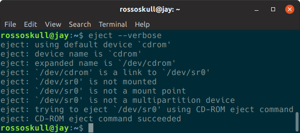 eject command in Linux with examples
