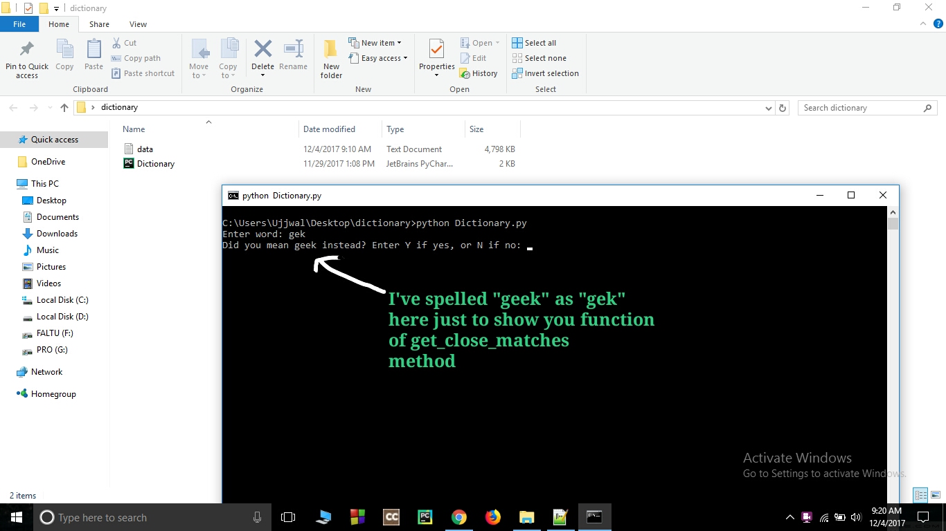 How to implement Dictionary with Python3?