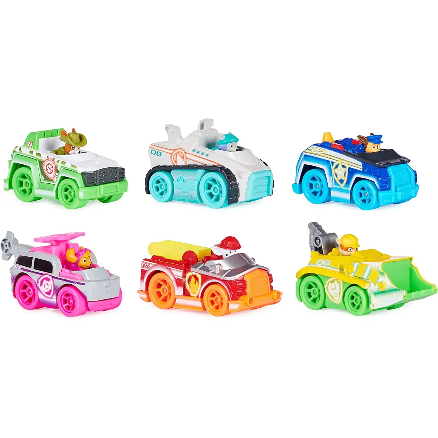 Paw Patrol DieCast Neon Gift Pack da 6 Personaggi SPIN MASTER 6064139