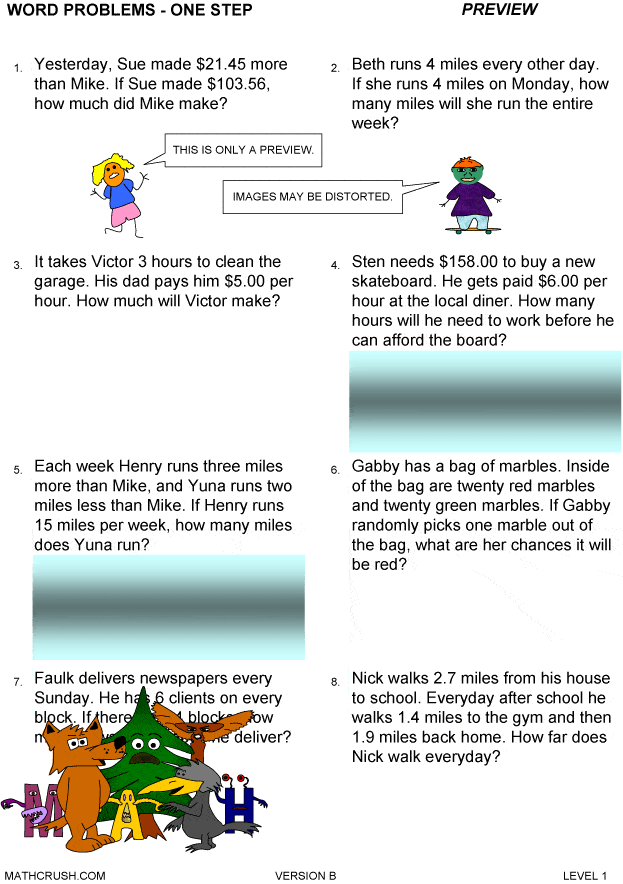 Word Problems Worksheets - Challenges Students' Reasoning And Problem