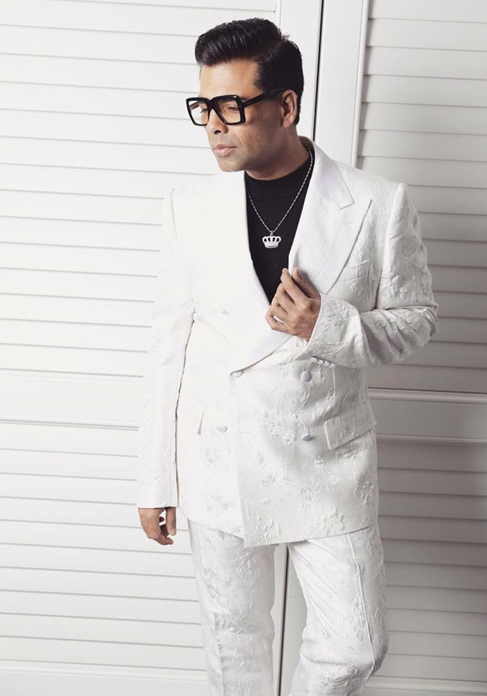 Karan Johar shows you how to wear white suit look like a real pro
